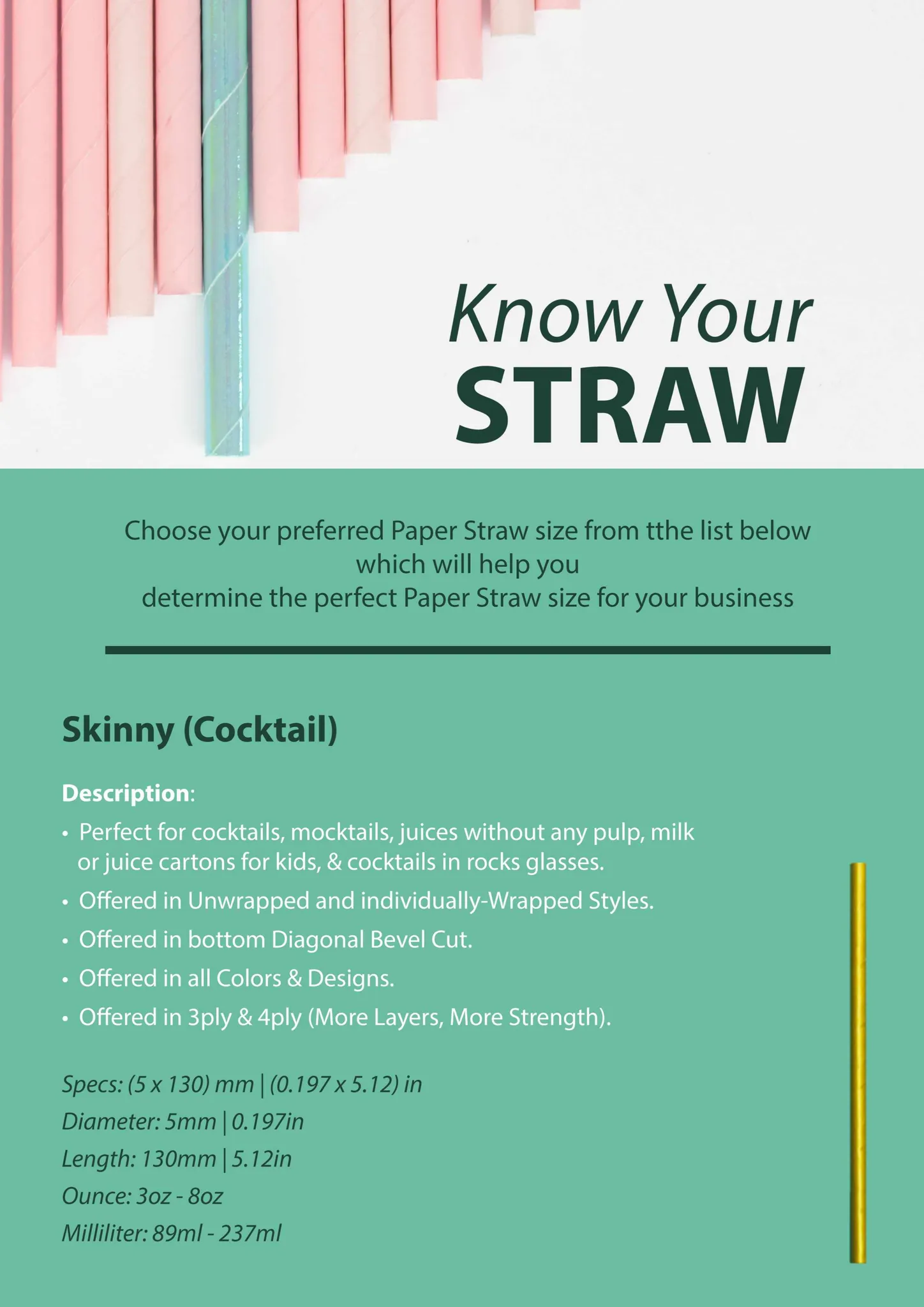 Paper Straw Manufacturing - Abu Dhabi