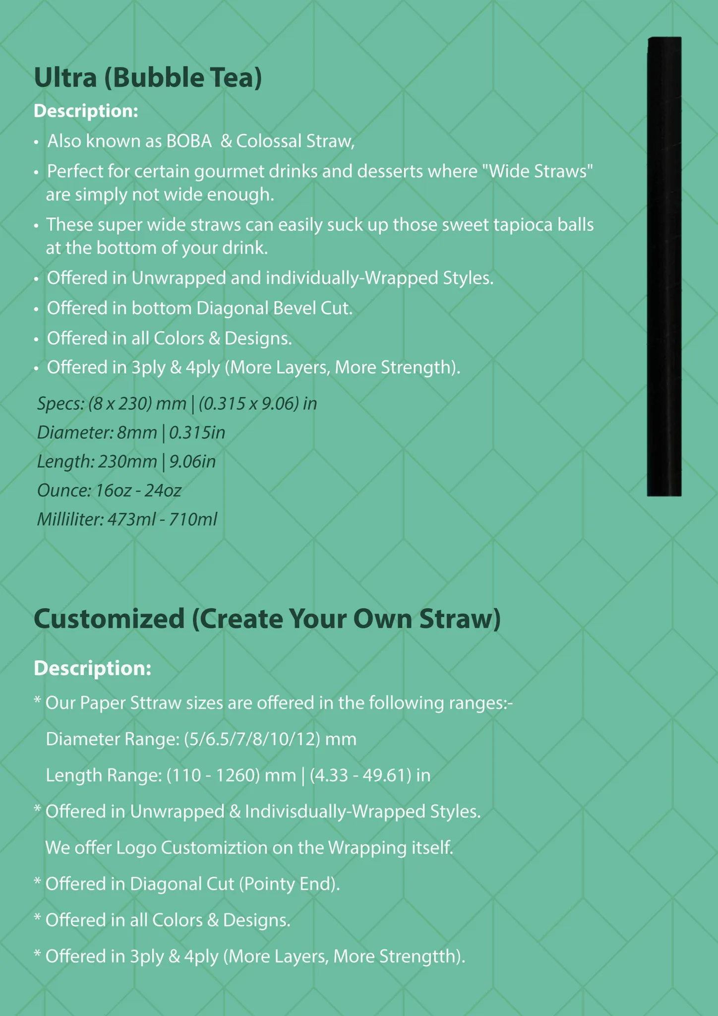 Paper Straw Manufacturing - Abu Dhabi