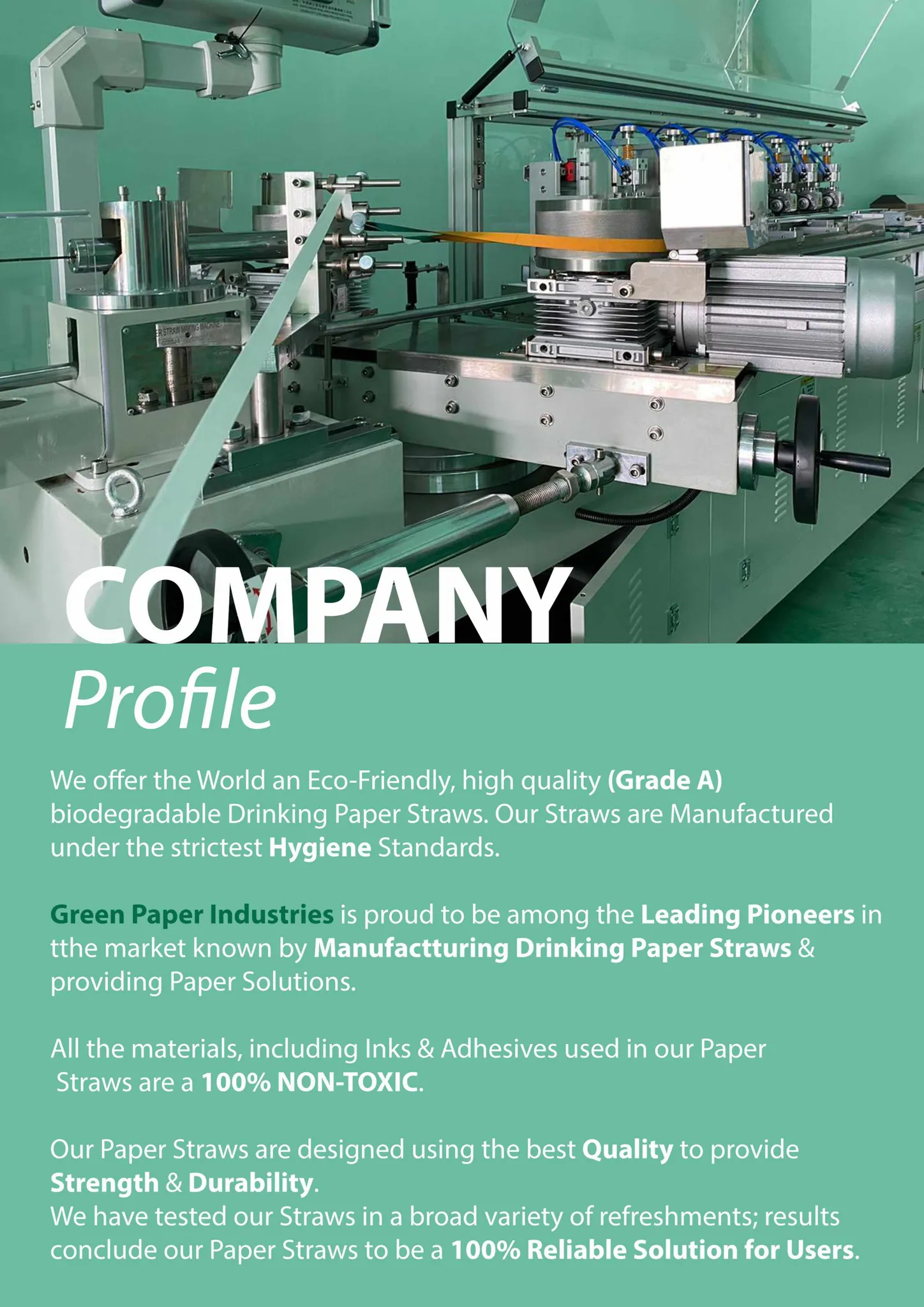 Paper Straw Manufacturing - Abu Dhabi