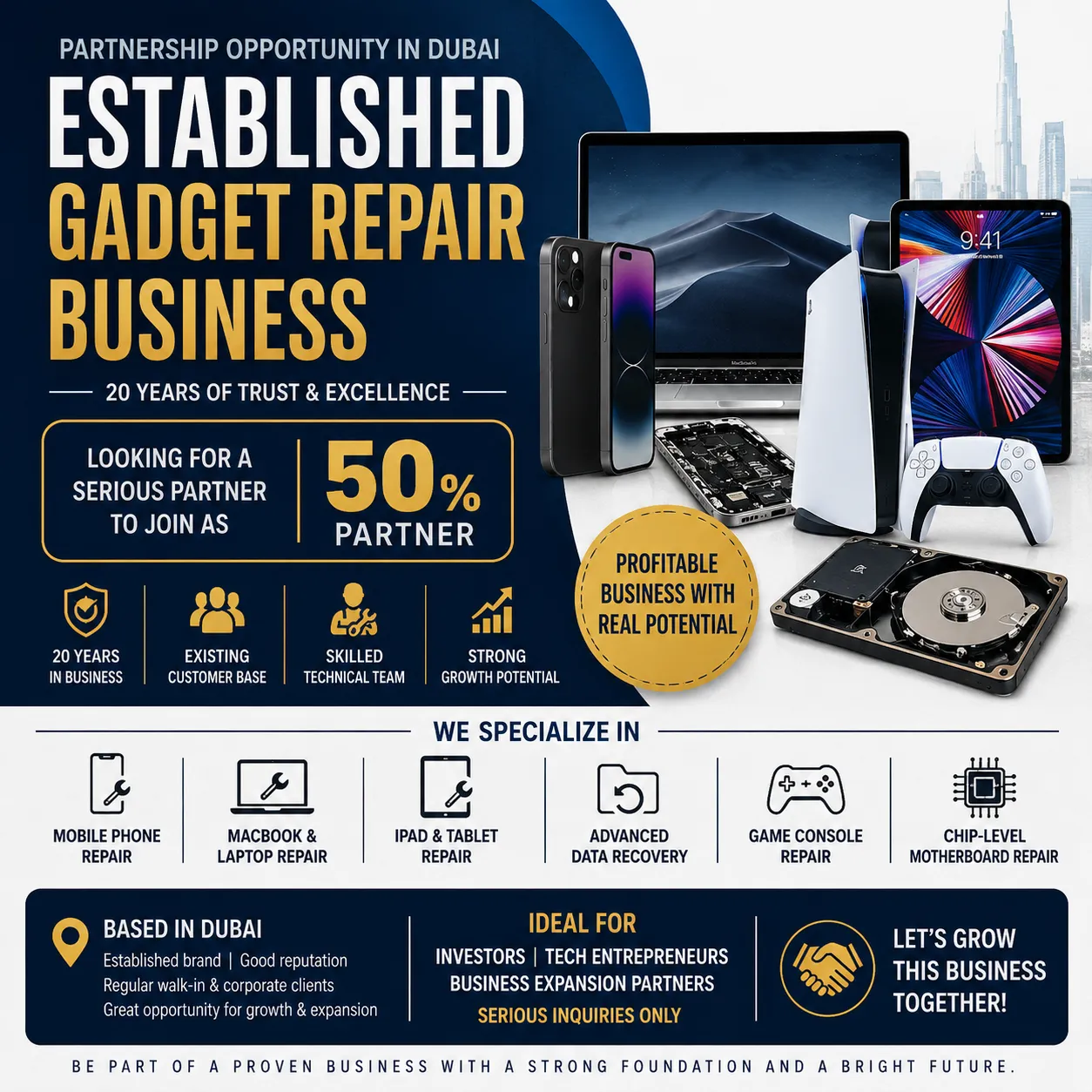 Gadget Repair Business Partnership - Dubai